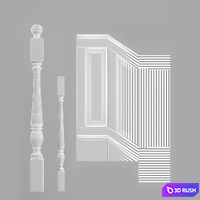Set for stairs 2 3D Model Vray, Corona