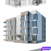 Multi-storey residential building 3D Model Corona