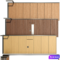 Sliding Partition Walls 3D Model Vray, Corona