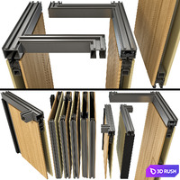 Sliding Partition Walls 3D Model Vray, Corona