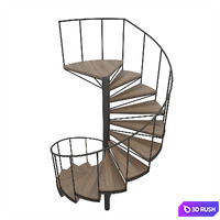 Spiral staircase 3D Model Corona