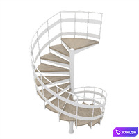 Spiral staircase 3D Model Corona