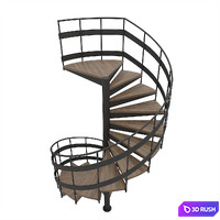 Spiral staircase 3D Model Corona