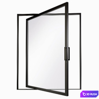 Aluminum pivot door 3D Model Vray