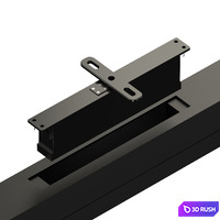 Aluminum pivot door 3D Model Vray
