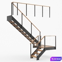 Staircase Loft 3D Model Corona