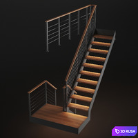 Staircase Loft 3D Model Corona
