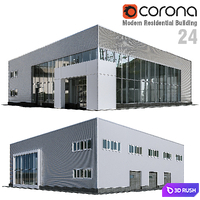 Modern Residential Building 24 3D Model Corona