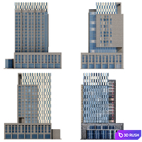 Modern Residential Building 27 3D Model Corona