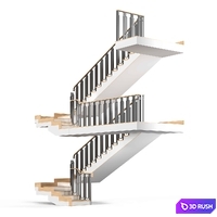 Classic stairs 3D Model Corona