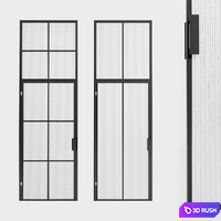 Glass partition. Door. 94 3D Model Vray, Corona