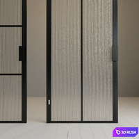 Glass partition. Door. 94 3D Model Vray, Corona