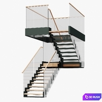 Stairs 3D Model Corona