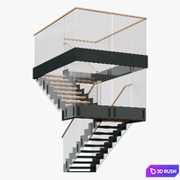 Stairs 3D Model Corona