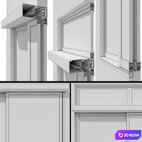 Sliding Metal Automatic Doors 3D Model Vray, Corona