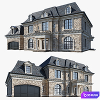 Classic house 1 3D Model Corona