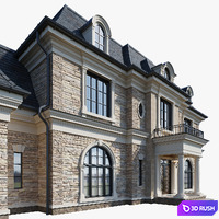 Classic house 1 3D Model Corona