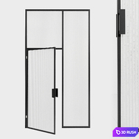 Glass partition. Door. 100 3D Model Vray, Corona