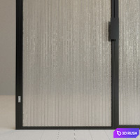 Glass partition. Door. 100 3D Model Vray, Corona