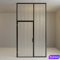 Glass partition. Door. 100 3D Model Vray, Corona