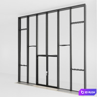 Panoramic glazing. Stained glass window. thirty 3D Model Vray, Corona