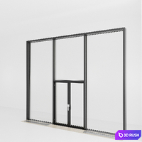 Panoramic glazing. Stained glass window. 33 3D Model Vray, Corona