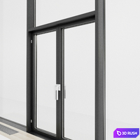 Panoramic glazing. Stained glass window. 33 3D Model Vray, Corona