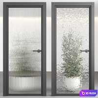 Doors with embossed glass 3D Model Corona