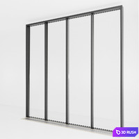Panoramic glazing. Stained glass window. 35 3D Model Vray, Corona