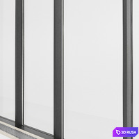 Panoramic glazing. Stained glass window. 35 3D Model Vray, Corona