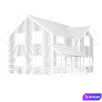 Country houses. 4 3D Model Corona
