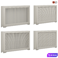 Set of radiator screen decorative_02 3D Model Vray, Corona