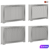 Set of radiator screen decorative_02 3D Model Vray, Corona