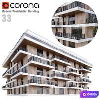 Modern Residential Building 33 3D Model Corona