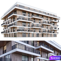 Modern Residential Building 33 3D Model Corona