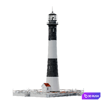 Lighthouse-FireIsland Lighthouse 3D Model Corona