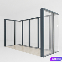Panoramic glazing 2 3D Model Vray, Corona