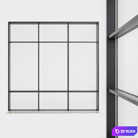Panoramic glazing. Stained glass. 52 3D Model Vray, Corona