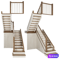 Stairs 3D Model Vray, Corona