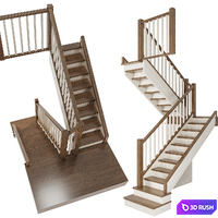 Stairs 3D Model Vray, Corona