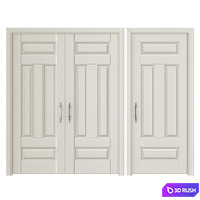Classic interior doors 4 3D Model Vray, Corona