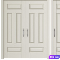 Classic interior doors 4 3D Model Vray, Corona