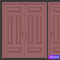 Classic interior doors 4 3D Model Vray, Corona