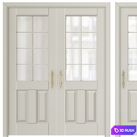 Classic interior doors 5 3D Model Vray, Corona
