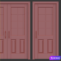 Classic interior doors 5 3D Model Vray, Corona