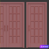 Classic interior doors 8 3D Model Vray, Corona