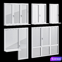 Finstal plastic windows 3D Model Corona