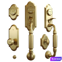 Baldwin. Ashton two-point lock handleset 3D Model Vray, Corona