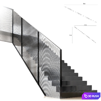 Stair loft 3D Model Vray, Corona