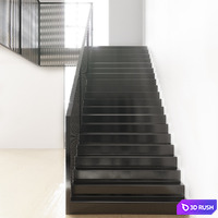 Stair loft 3D Model Vray, Corona